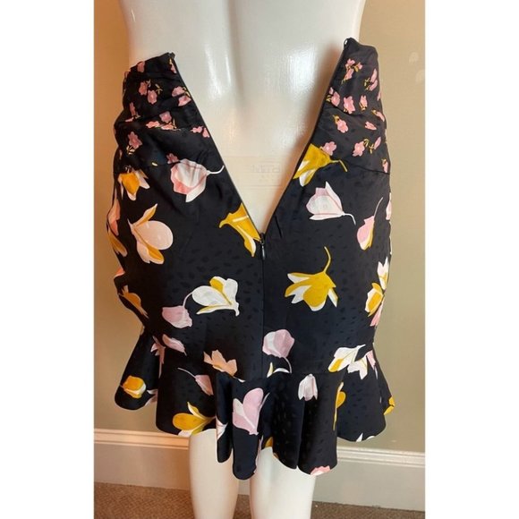 Self-Portrait Mixed Floral Ruffle Skirt NEW - Picture 9 of 13